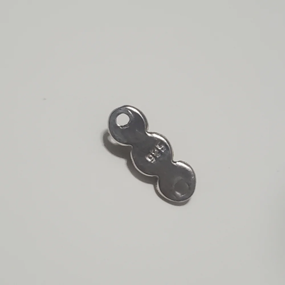 2/$15 Sterling Silver Link with Citrine Round Cabochon 925